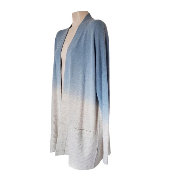Vince Ombre Dip Dye Cashmere Wool Open Cardigan Coastal Boho Balletcore - Picture 3 of 7